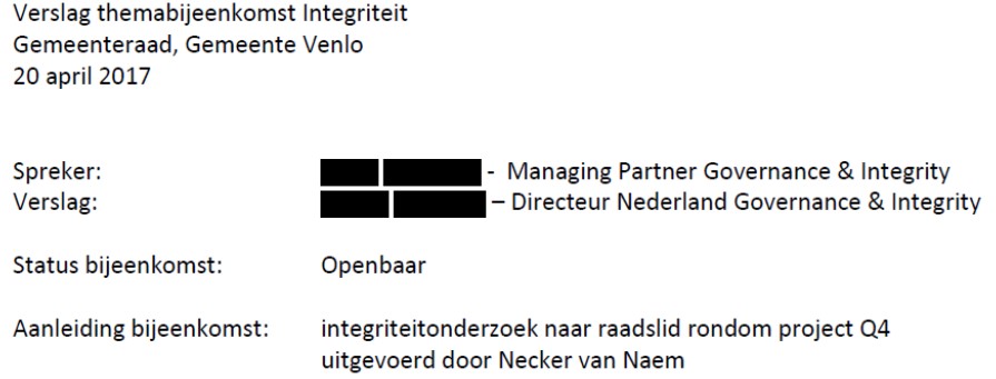 Integriteitsbeleid Venlo 6